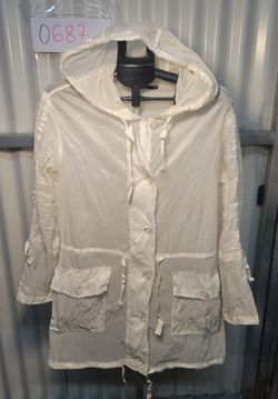 Savage White Rain Jacket, size M (0687)