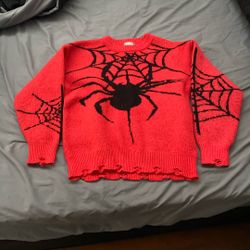 Distressed Spider Sweater
