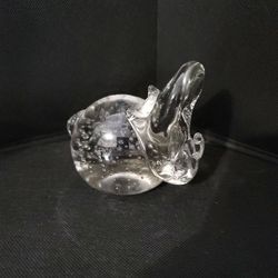 Hippo Paperweight Bubble Glass