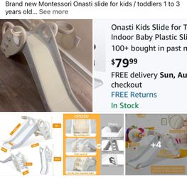 Brand new Montessori Onasti slide for kids / toddlers 1 to 3 years old