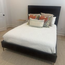 Queen Upholstered Platform Bed Frame