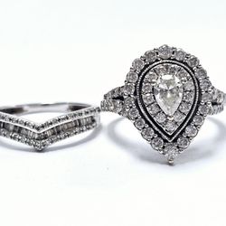 Gold Diamond Wedding Set Ring #10725