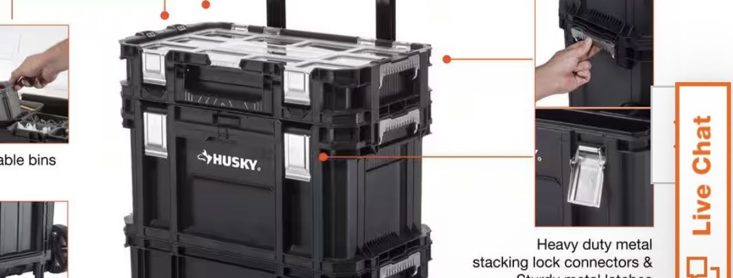 Husky Connect Stackable Portable Cantilever 22 Removable
