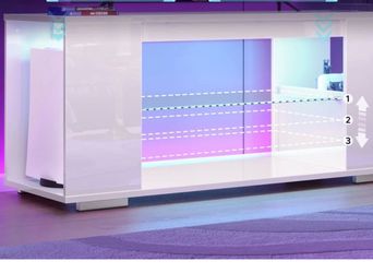 White Gloss TV Stand with LED Lighting