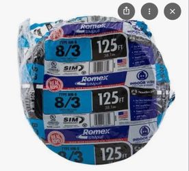New romex wire 8/3