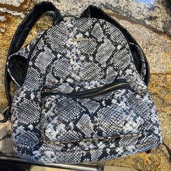 ALDO Snakeskin Backpack – Black/Gray