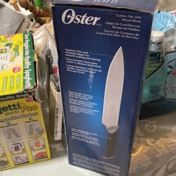  Oster Cutlery With wood Block 