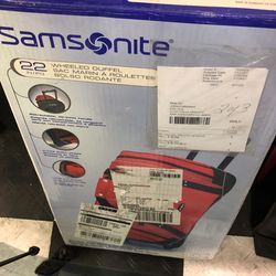 22 In Red Samsonite Wheeled Duffel