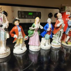 X6 Vintage Japanese Cemaric & Porcelain Figurines