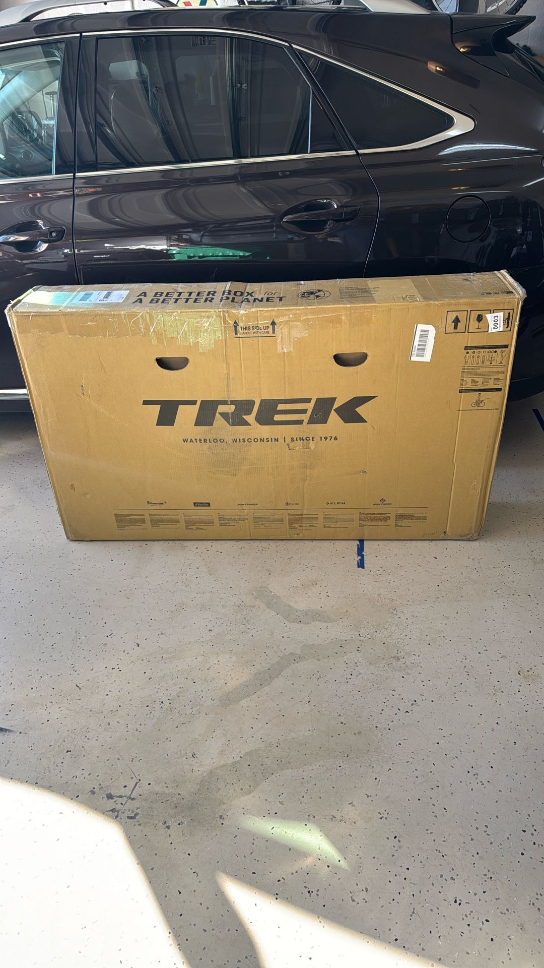 Empty Full Size Bicycle Box With Stuffing Included