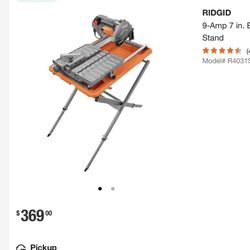 RIDGID 9-Amp 7 in. Blade Corded Wet Tile Saw with Stand