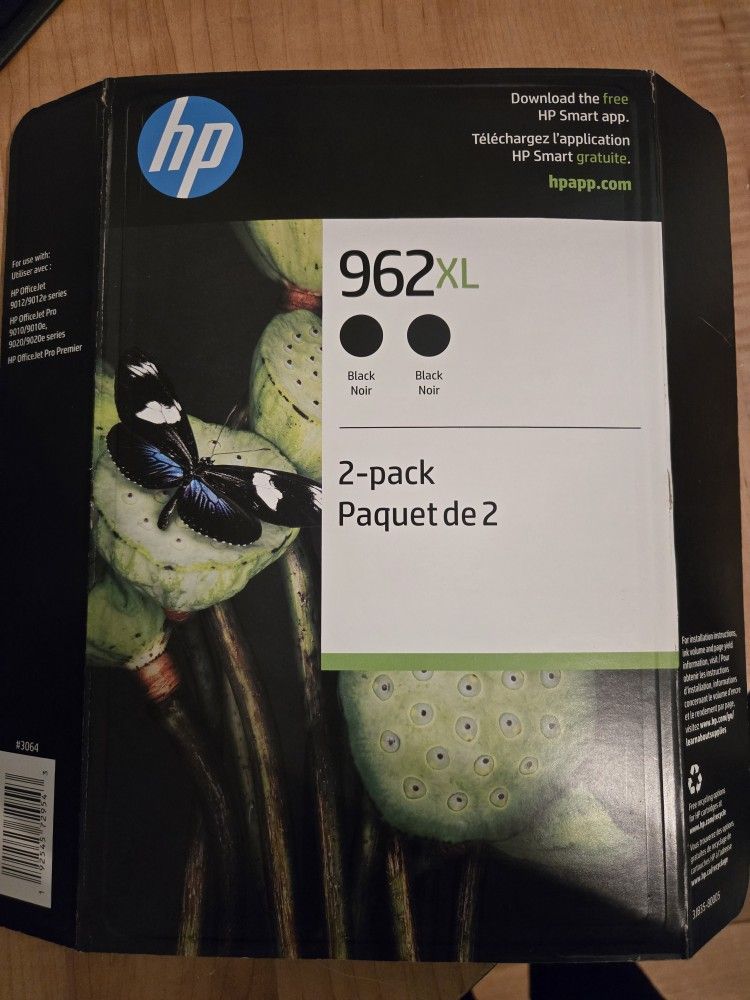 HP Ink Black XL # 962 - 2 Pack - New Unopened 