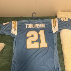 Vintage San Diego Chargers Tomlinson Jersey NFL Powder Blue XL