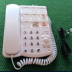 LANDLINE Phone For Senoirs or Disabled Big Buttons Easy to USE!