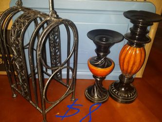 Candles and bottle holders