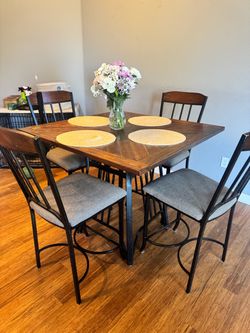 5-Piece Counter-Height Dining Table Set
