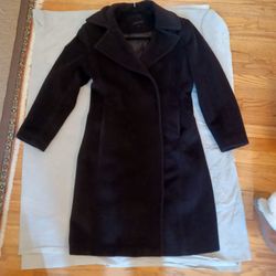 Calvin Klein black wool coat size 10