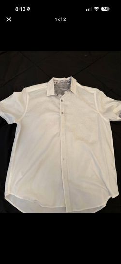 Like New White Robert Graham Short Sleeve Button Down