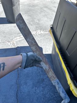 Metal Machete with plastic handle