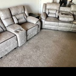 Wallart 2-piece Recliner Sofa Living Room Set