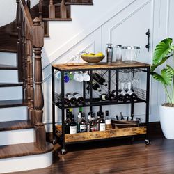 Bar Cart With Wheels 