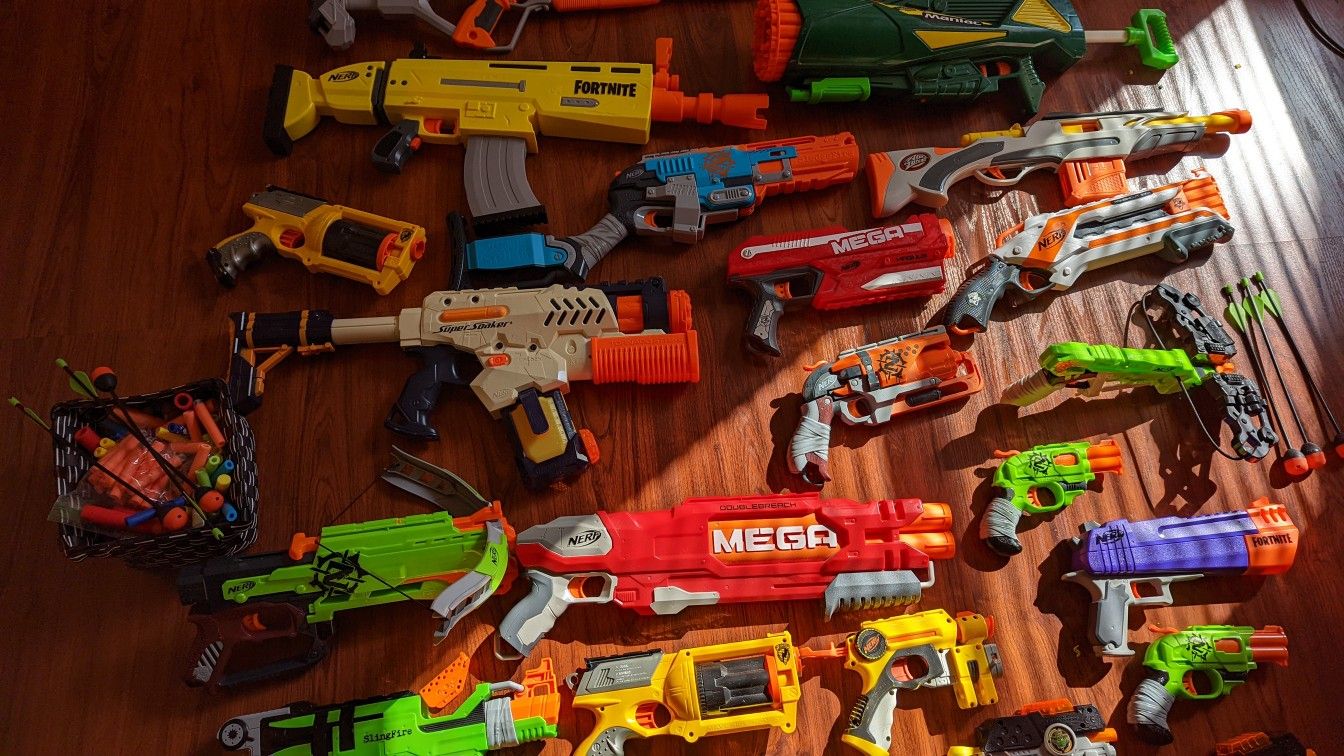 Biggest NERF Collection with foam darts!!