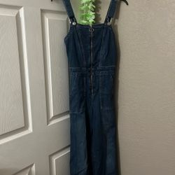 Denim Overalls Size Medium 