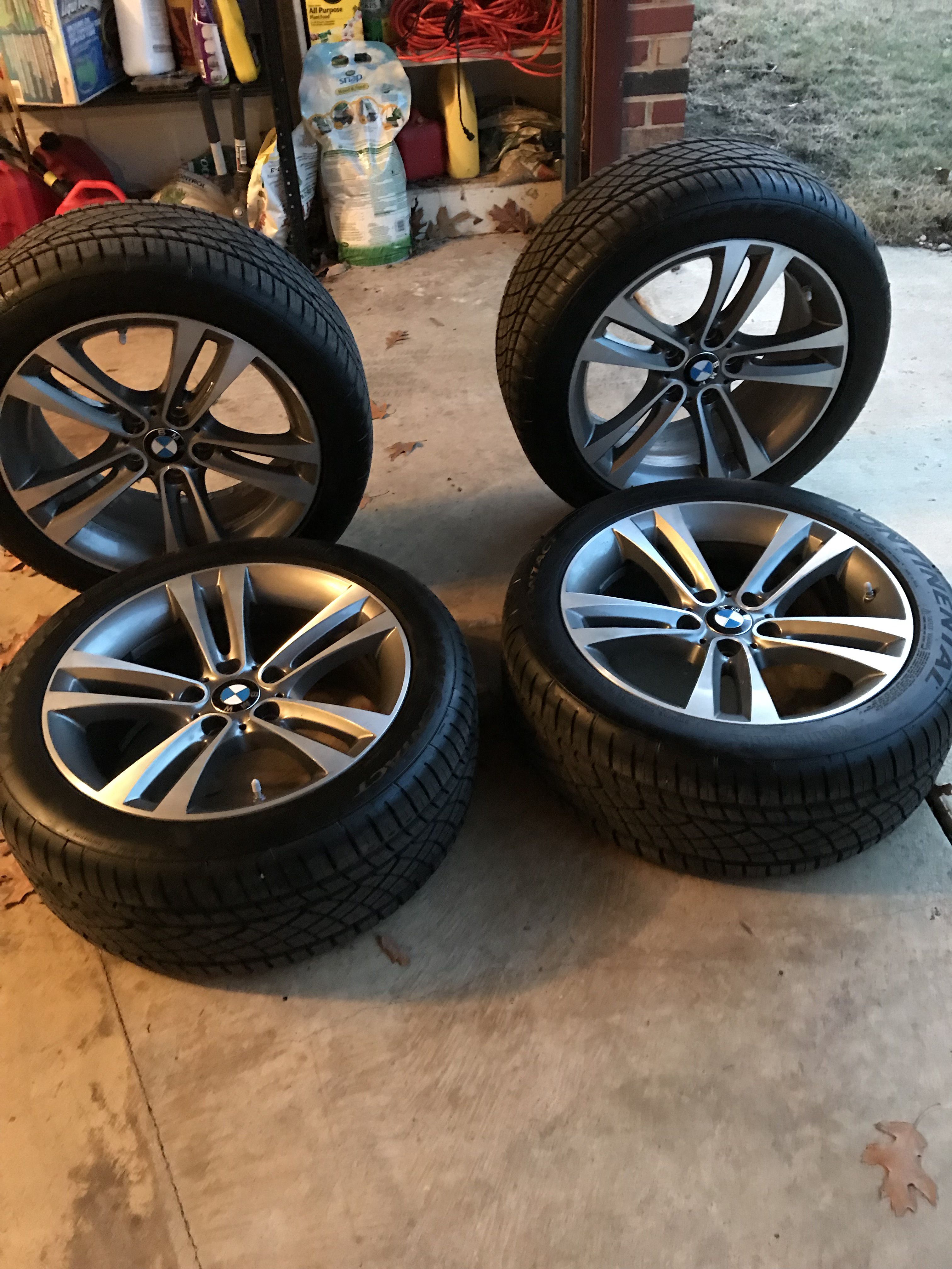 Genuine BMW 18" Wheels with new Continental All Season tires