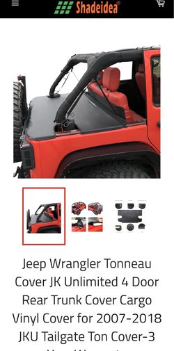 Jeep Wrangler Premium Tonneau Cover JK 4-Door