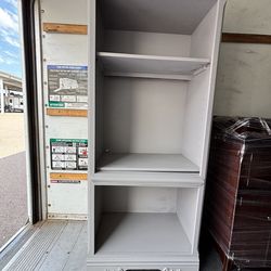 Tall Heavy Shabby Chic Gray Bookcase