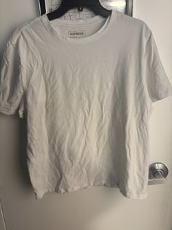 Express Men's White Slim Stretch Moisture Wicking Crew Neck T-Shirt XL