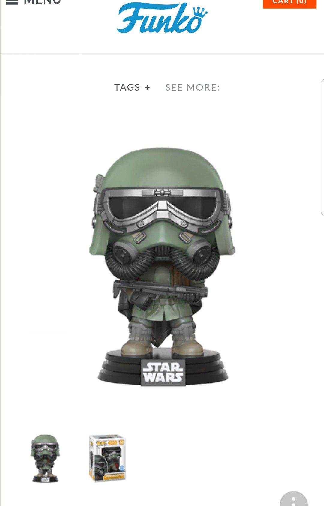 FUNKO POP: STARWARS MUDTROOPER EXTREMELY RARE! SOLD OUT