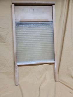 Antique Maid Of Honor Glass Washboard
