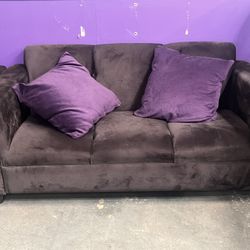 Black Couch With Pillows Great Shape 