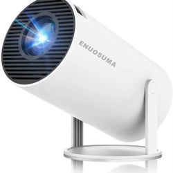 Smart Mini Projector, Support 4K 1080P Portable Projector with Dual Band WIFI6 5G Wireless