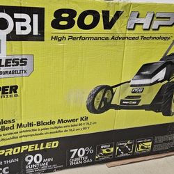 Brand new 30" ryobi lawnmower 80V