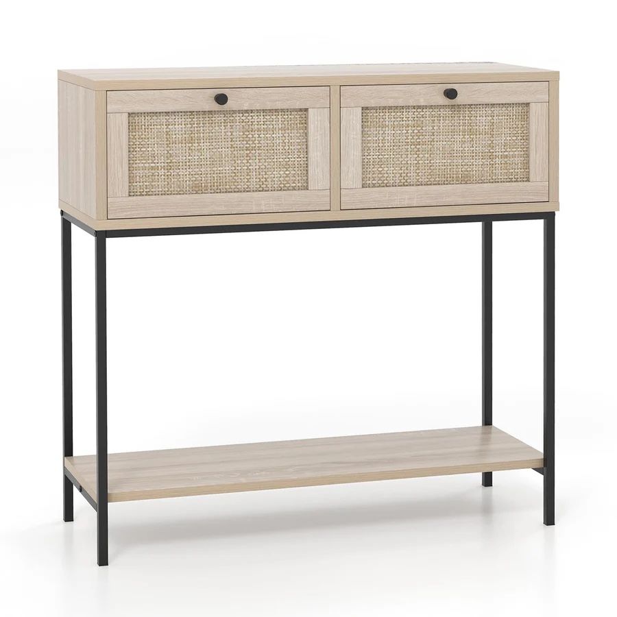 Entryway Console Table with Rattan Drawers 31.5" For Sale $47.00 50%+ OFF Retail $94.99 NEW IN BOX