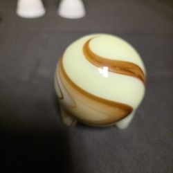 Uranium Glass Old Lighter Holder 