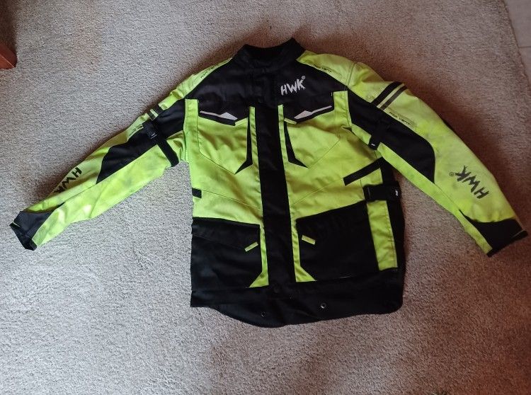 HWK Motorcycle Jacket with Armor. Size Medium