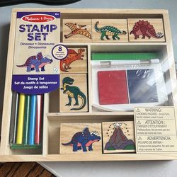 Melissa & Doug Dinosaur  Stamp Set 8 stamps tampons sells