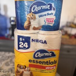 Charmin Ultra Soft & Essentials Strong Toilet Paper - 10 Mega Rolls Total(5 each)