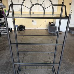 Vintage/Retro 4 Glass Shelf Multi Use Unit. 