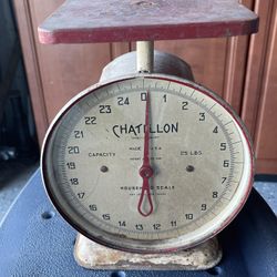 Antique Chatillon 25 Lb Produce Scale 