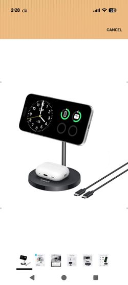 ANKER MagGo 2-in-1 MagSafe Compatible Qi2 15W Wireless Charging Stand