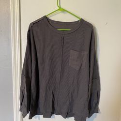 Gray Long Sleeve Women 