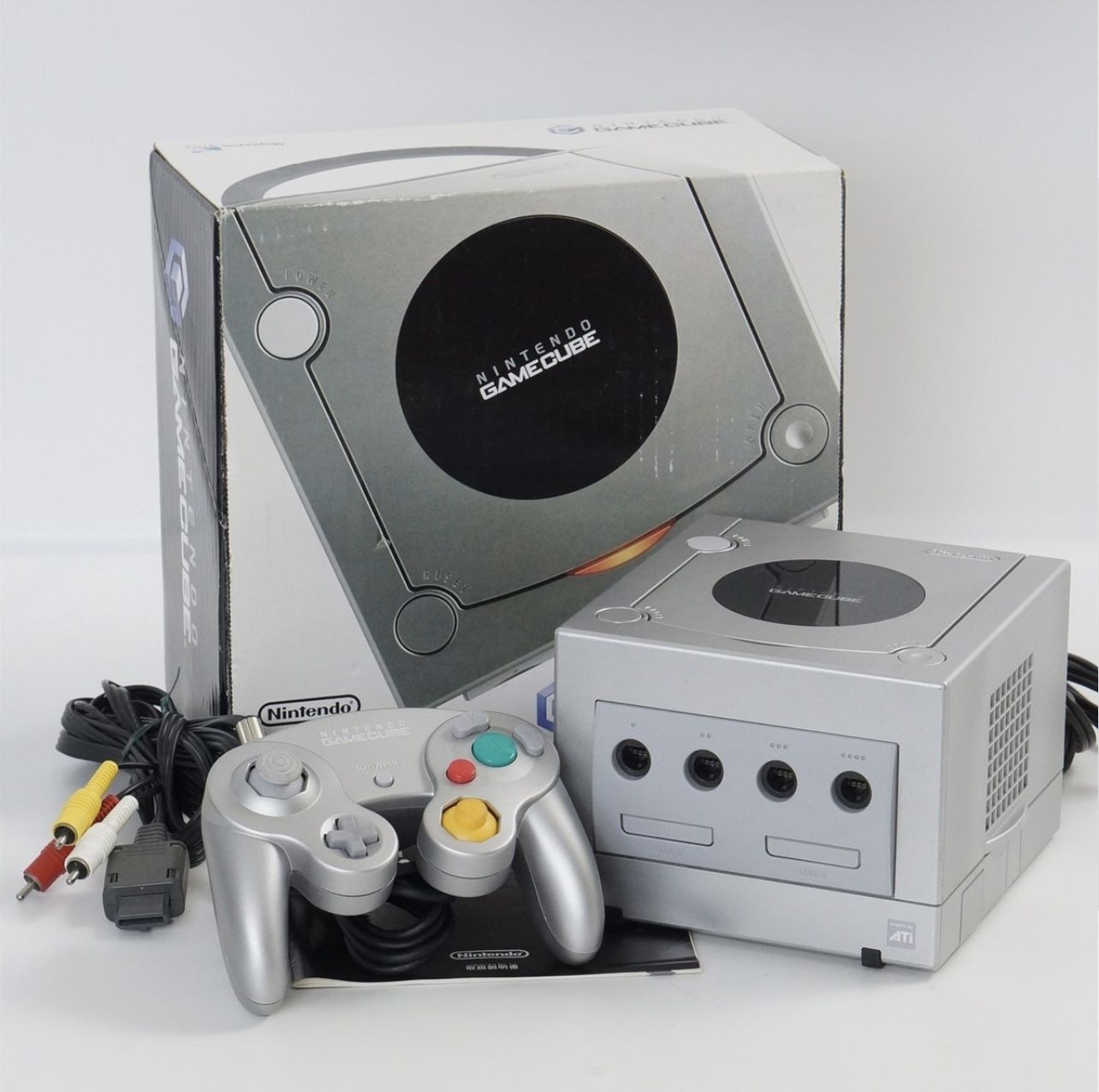 NEW! Nintendo GameCube Platinum Silver Console DOL-101 System Bunble w/Cords