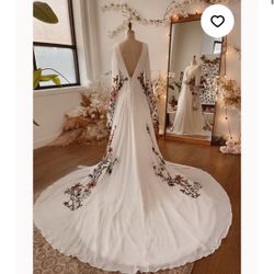 Flora And Lane Embroidered Wedding Dress