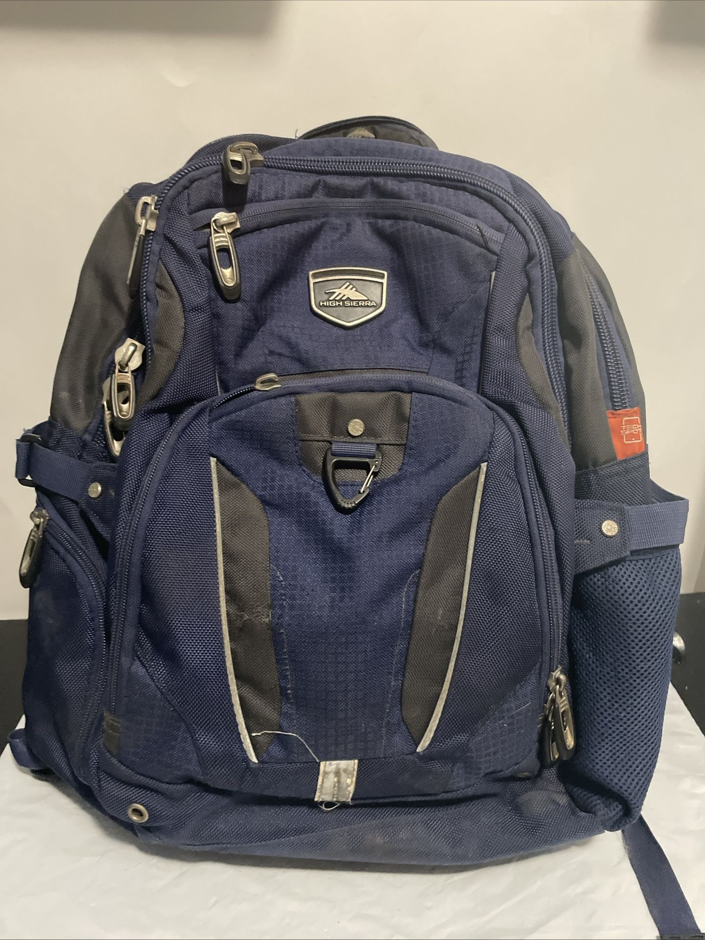 High Sierra Backpack Padded Elite Blue Bag Travel Work School Hiking 16”