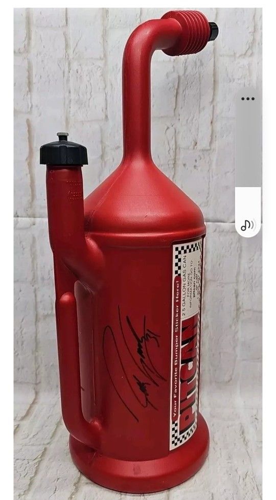 PITCAN 2.5 GALLON GAS CAN VENTED RACING FUEL PITSTOP Robbie Gordon #31 Autograph