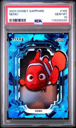 2024 TOPPS CHROME DISNEY SAPPHIRE EDITION #105 NEMO PSA 10